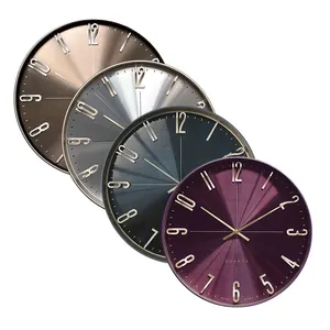 12 pollici numero 3D blu orologio da parete di lusso nordico moderno in plastica silenzioso quarzo semplice orologi personalizzati all'ingrosso
