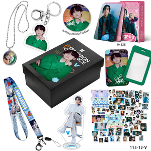 Total Link |   Nouveauté tendance KPOP Stray Kids Coffret cadeau fantaisie Porte-clés en papier Cartes photo Autocollants Nouvel An TWICE - Product Image 3