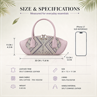 Sac à main en brocart fait main pour femmes, sac à bandoulière tissé géométrique traditionnel chinois avec poignées supérieures