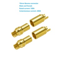 Adaptateur de borne de charge plaqué or pour connecteur banane 8mm/10mm/11mm, pour batterie lithium, ESC et moteur de modèle RC, haute qualité
