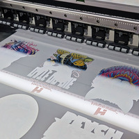 Imprimante DTF Hanrun Paper 80 cm grand format 6/8 têtes avec secoueur de poudre automatique et sécheur pour impression sur film PET et T-shirts