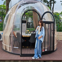 Maison Complète en Aluminium Polycarbonate Igloo Étanche et Durable pour Glamping Party Dining Dome Igloo