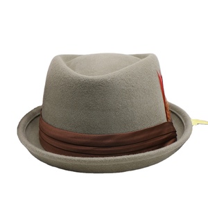 Nouveau bleu marine 100% laine feutre bord rond fedora chapeau feutre trilby robe mode chapeaux pour hommes <span class=keywords><strong>borsalino</strong></span> avec ruban - Product Image 1