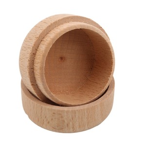 Mini Classic Round Wooden <b>Storage</b> <b>Box</b> for Wedding Ring Jewelry DIY Multi-function <b>Folding</b> Container Case - Product Image 6