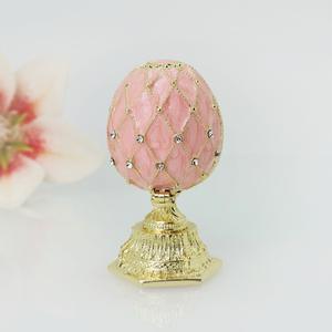 Medalla de Esmalte Estilo Huevo Ruso, Forma de Macaron 3D, Tema de Hadas, Soporte para Anillos con Flores, Recuerdo Chapado en Oro - Product Image 4