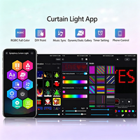 Guirlandes lumineuses intelligentes pour rideaux, 6,6 x 6,6 pieds, 400 LED, avec télécommande par application, synchronisation musicale, motifs DIY, lumières féériques dynamiques
