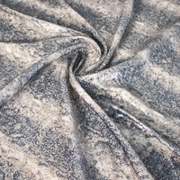 Tissu respirant gris tendance 2026 avec broderie et sequins pour robes de mariée