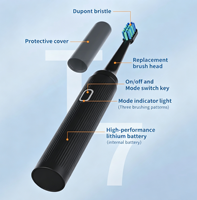 Eisler T7 2026 Meilleure brosse à dents électrique de voyage avec poils DuPont, brosse à dents sonique rechargeable mince pour adultes