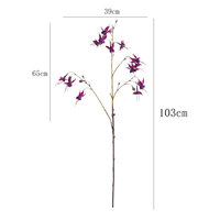 Fournisseur d'usine : Nouvelle branche de fleur de fuchsia artificielle, simulation de fleur de fuchsia suspendue en soie pour l'aménagement de fermes et de maisons, vente en gros