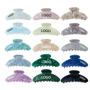 LOGO PERSONNALISÉ 3000 + COULEURS 10.5cm Grande Taille Violet Couleur Acrylique Pinces À Cheveux Pinces Accessoires 222583 - Product Image 2