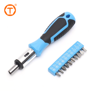 Jeu de tournevis à cliquet multifonctionnel portable DIY OEM avec embouts magnétiques en plastique, 11 pièces, pour l'entretien, la réparation, la maison et le bureau - Product Image 1