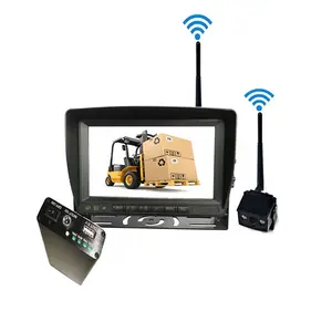 Carregador digital sem fio 12v 24v, câmera para ponto cego, sistema visual de 7 polegadas, monitor lcd ips com bateria de lítio de celular