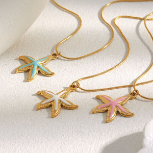 สร้อยคอจี้แฟชั่นฮาวายสำหรับผู้หญิงทำจากสแตนเลส316L 14K 18K - Product Image 3