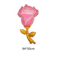 Ballon en aluminium en forme de rose tournesol, motif extraterrestre de dessin animé, pour la Saint-Valentin, vente en gros