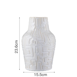 Jarrones de cerámica modernos de estilo nórdico, artículos para el hogar texturizados, decoración decorativa para bodas al aire libre, jarrón de porcelana - Product Image 1