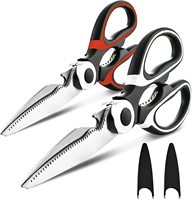 Ciseaux en acier inoxydable robustes pour la cuisine, lot de 2