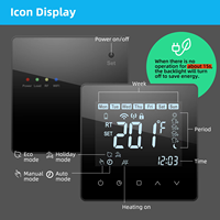 Thermostat de chaudière connecté Wi-Fi avec contrôle à distance par smartphone et alimentation par piles pour le chauffage de chaudières à eau/gaz