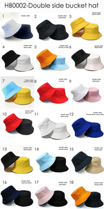 HB0002 <span class=keywords><strong>Gorra</strong></span> de Verano de Doble Cara de Algodón Liso con Logotipo Personalizado, <span class=keywords><strong>Gorra</strong></span> de Pescador Reversible Bordada para Hombre y Mujer - Product Image 6