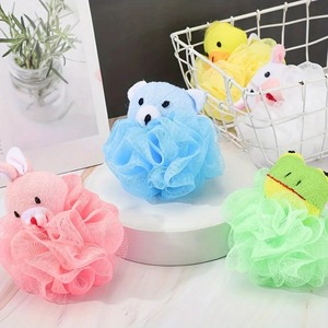Éponge de bain douce en maille pour enfants, motif animal de dessin animé (canard, grenouille), respectueuse de la peau, jouet de douche pour bébé, vente en gros - Product Image 2