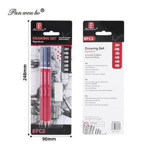 Panwenbo ensemble de crayons de croquis professionnels <span class=keywords><strong>8</strong></span> pièces/ensemble de crayons de dessin croquis fournitures d'art croquis crayons de dessin - Product Image 4