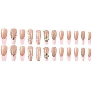 <span class=keywords><strong>Faux</strong></span> ongles 3D Bling Press On Designer <span class=keywords><strong>XXL</strong></span> Long Press On Nails - Product Image 2