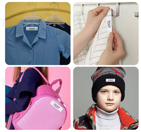 Étiquettes de vêtements thermocollantes pré-découpées en tissu, personnalisables avec marqueur permanent pour uniformes scolaires, de camp et de garderie