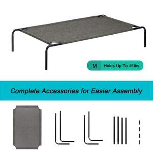 Cama elevada para perros de alta calidad, respetuosa con el medio ambiente, con almohadilla de hielo refrigerante, impermeable, transpirable, de malla, para viajes al aire libre, para mascotas, para acampar, cama para perros - Product Image 4