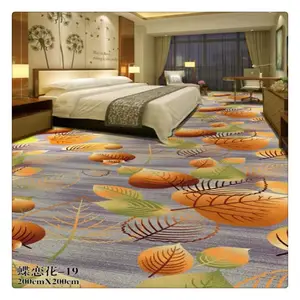 定制豪华尼龙赌场地毯现代设计商用尼龙簇绒地毯地板大堂酒店客房地毯墙到墙地毯