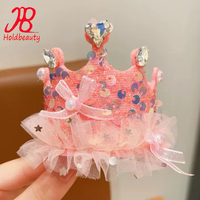 Accessoires de cheveux de fée faits à la main paillettes couronne habiller bandeaux couronne de voile de cheveux pour enfants fille