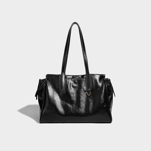 กระเป๋าโท้ทหนังสีน้ำตาลดีไซน์สายคู่เรียบง่ายกระเป๋าผู้หญิงแบบคลาสสิกและใจกว้าง - Product Image 6