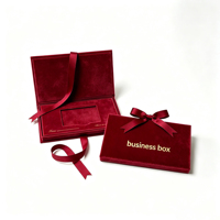 Boîte cadeau d'affaires en velours noir personnalisée avec sac fourre-tout assorti, logo en feuille d'or, ensemble d'emballage pour bon de réduction SPA, certificat cadeau