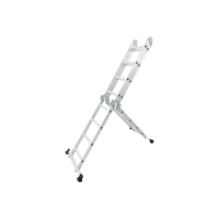 Échelle combinée multifonction légère et portable, 2x7 marches, en aluminium, certifiée EN 131, capacité 150 kg, la mieux notée