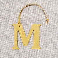Nouveau concepteur en cuir véritable Alphabet A-Z lettre majuscule porte-clés sac sangle pendentif dames femmes luxe sac charme
