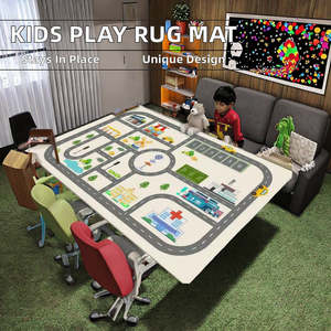 Modern Machine Made Anti-Slip Noise Reduction 4mm <b>Thick</b> Carpet Novel Early Education Home Parking Lot Game Mat Kids Living Room - Product Image 2