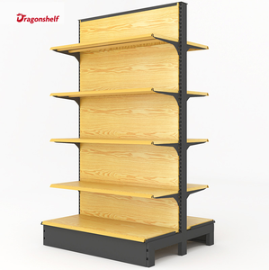 Estanterías de Madera para Mercado, Color y Tamaño Personalizados de Fábrica, Góndola para Minimercado - Product Image 5