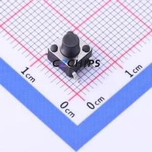 TS-1102SD-C-F-B Tactile Switch SMD-4P,6x6mm Switch Single Pole Single Throw Round Button 2.6N Vertical Mount - Product Image 1