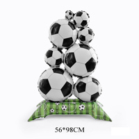 Vente en gros ballons personnalisés décoration de fête fournitures promotionnelles gonflage football mondial décoration de ballons en aluminium décorations