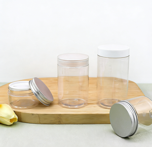 卸売カスタム食品グレードPET密封容器 - スパイス、ナッツ、蜂蜜の保管用丸型ジャー - Product Image 1
