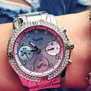 <span class=keywords><strong>Reloj</strong></span> de Lujo para <span class=keywords><strong>Mujer</strong></span>, Elegante y Ejecutivo, Movimiento de Cuarzo, Caja de Acero Inoxidable, Correa de Acero Inoxidable, Puntero de Diamantes de Alta Calidad, Estilo Diver - Product Image 6