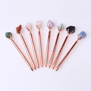 Speciale metalen <span class=keywords><strong>pen</strong></span> met aangepast logo en verpakking, groothandel kristallen <span class=keywords><strong>pen</strong></span> met ruwe kristallen en verwisselbare inkt. - Product Image 2