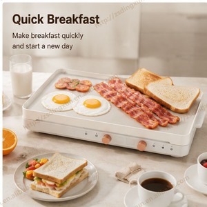 Placa <span class=keywords><strong>de</strong></span> <span class=keywords><strong>Inducción</strong></span> Eléctrica <span class=keywords><strong>de</strong></span> 2 Quemadores, Panel Microlite <span class=keywords><strong>de</strong></span> 2800W, Alta Eficiencia, Multifunción, Resistente al Agua, Cocina Portátil <span class=keywords><strong>de</strong></span> Sobremesa - Product Image 5