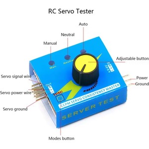 เครื่องทดสอบเซอร์โว3CH ตัวควบคุมความเร็วที่สอดคล้องหลายอย่าง ESC ปรับเกียร์พวงมาลัยตัวตรวจสอบหลักของมิเตอร์ ccpm สำหรับรถเฮลิคอปเตอร์บังคับวิทยุ - Product Image 5