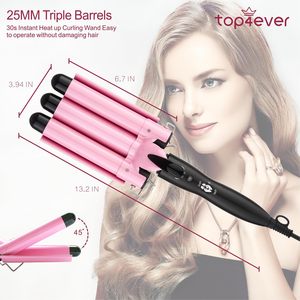 <span class=keywords><strong>Fer</strong></span> à <span class=keywords><strong>boucler</strong></span> TOP4EVER à 3 barils, outil de frisage de cheveux de 1 pouce pour femmes - Product Image 2