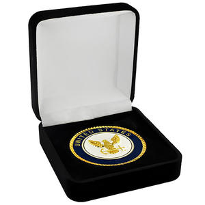 نوعية جيدة مخصصة عملات معدنية معدنية من المينا الصلب التذكارية عملة عرض تذكارية أسود مجموعة صندوق مخملي معدني الحرف اليدوية - Product Image 1