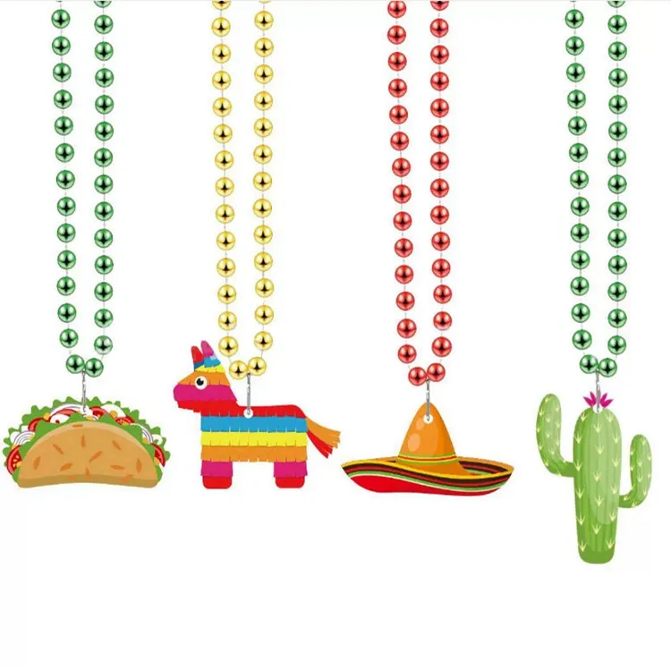 Cinco de Mayo Fiesta kolye boncuk-meksika doğum günü partisi malzemeleri süslemeleri Y042 yanadır