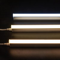 3000 k-8000 K tabung Led langsung pabrik T5 perlengkapan lampu Led terintegrasi menyesuaikan CCT input ujung tunggal IC driver Ra80 linear