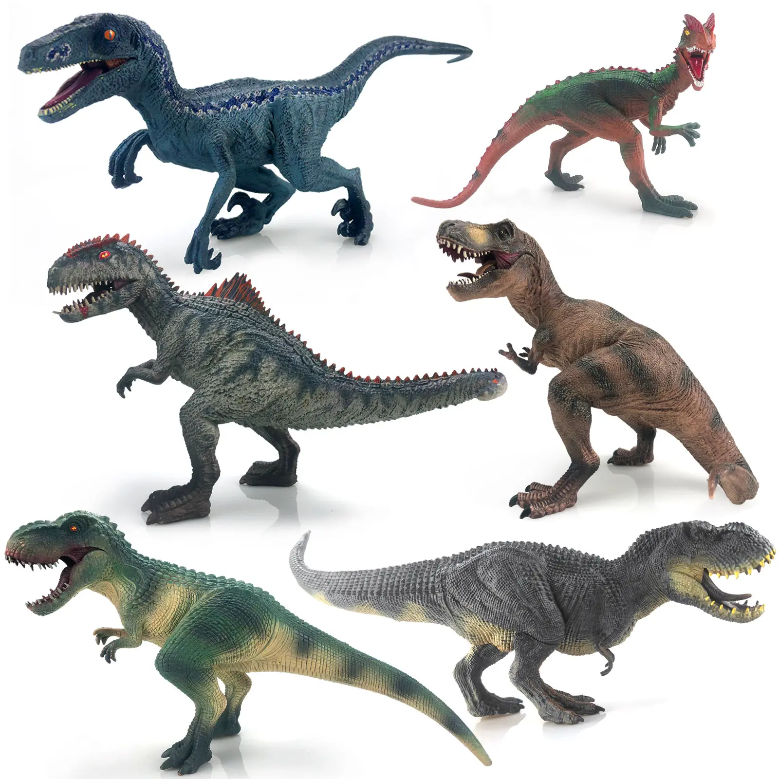 O mesmo brinquedo de dinossauro Tyrannosaurus Rex tirânico no filme, um presente de brinquedo para meninos e meninas feito por animais simulados