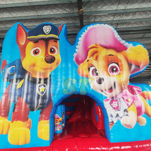 Château gonflable <span class=keywords><strong>d</strong></span>'extérieur, combo château gonflable et toboggan à thème dessin animé pour enfants - Product Image 3