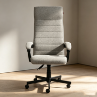 Silla de Oficina Ergonómica de Tela con Respaldo Alto, Altura Ajustable, Reclinable, Giratoria 360 Grados, para Personal, Hogar y Estudio