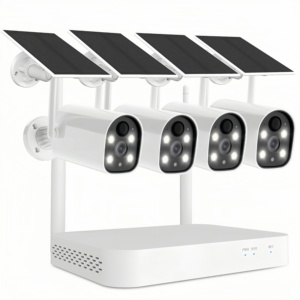 Nhà CCTV Hệ thống <span class=keywords><strong>camera</strong></span> 8CH 4MP năng lượng mặt trời Wifi Bullet góc rộng CMOS cảm biến hai chiều âm thanh tầm nhìn ban đêm dữ liệu đám mây - Product Image 2